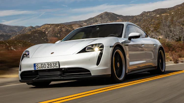 Porsche Taycan driving