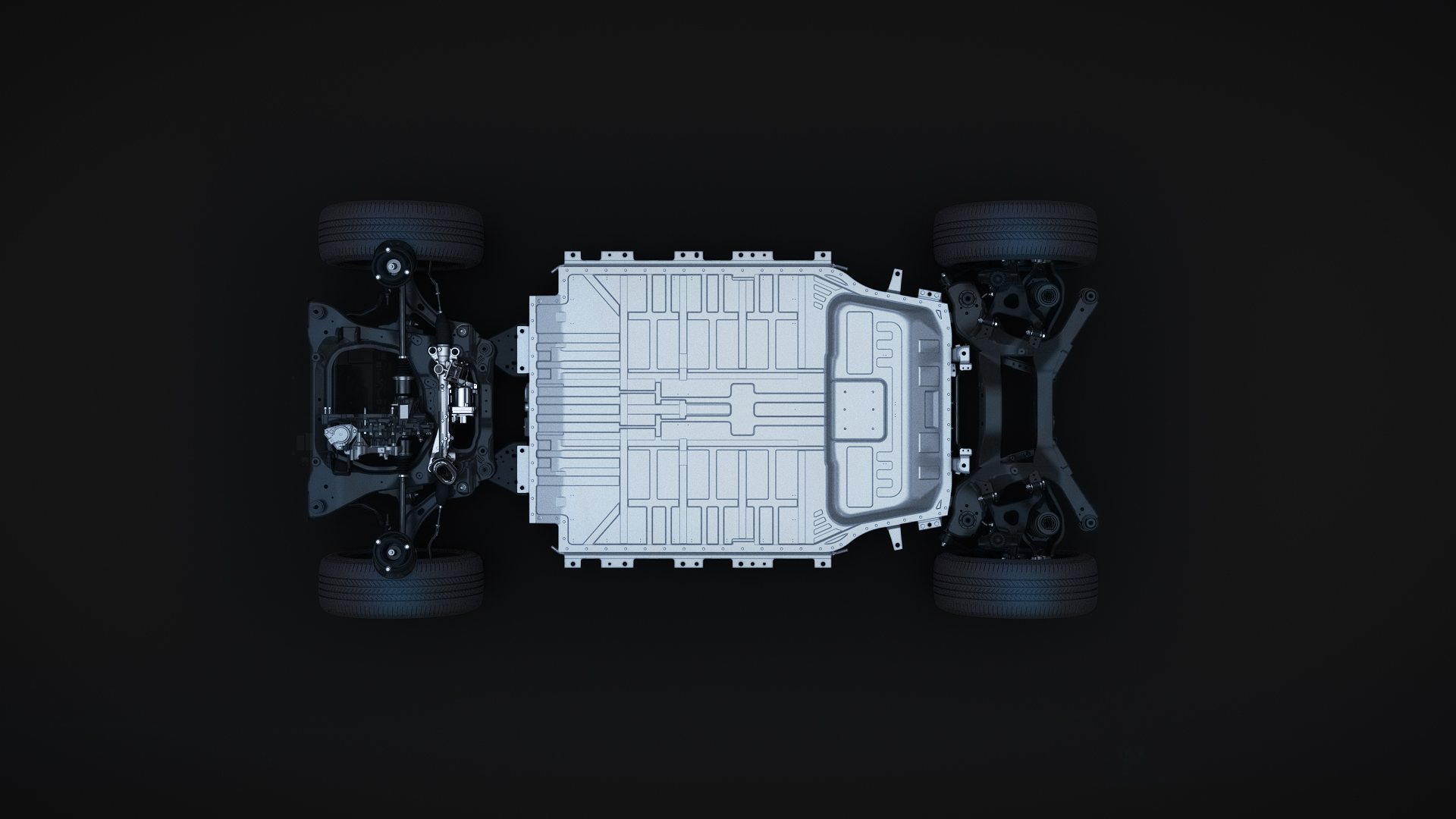 Nissan CMF-EV platform - top-down view