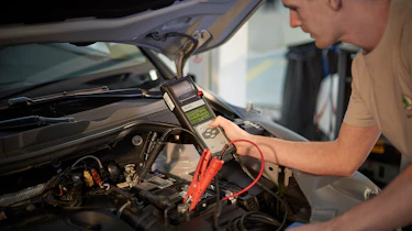 Skoda vehicle under inspection