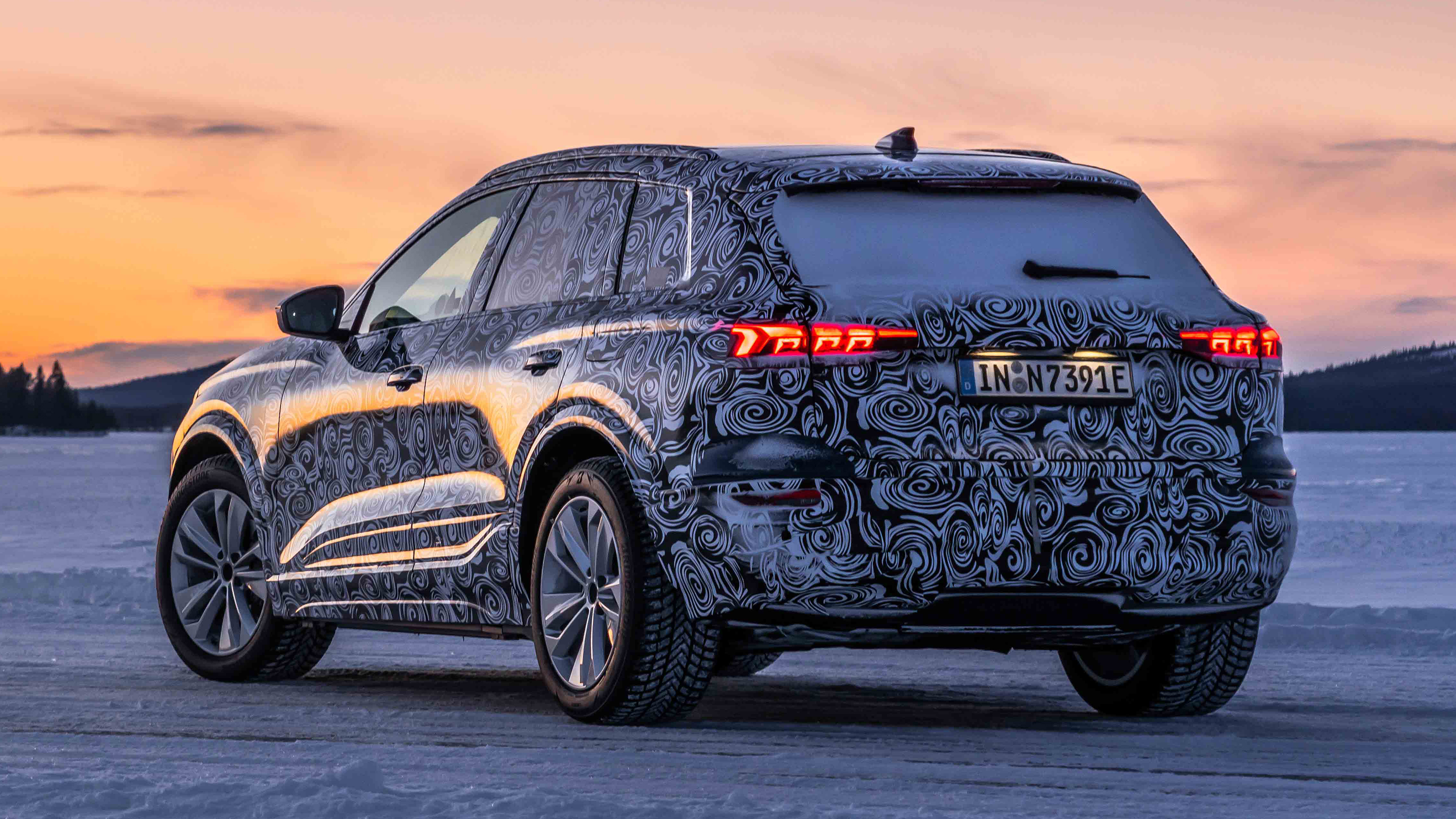 Audi Q6 e-tron - official spy rear
