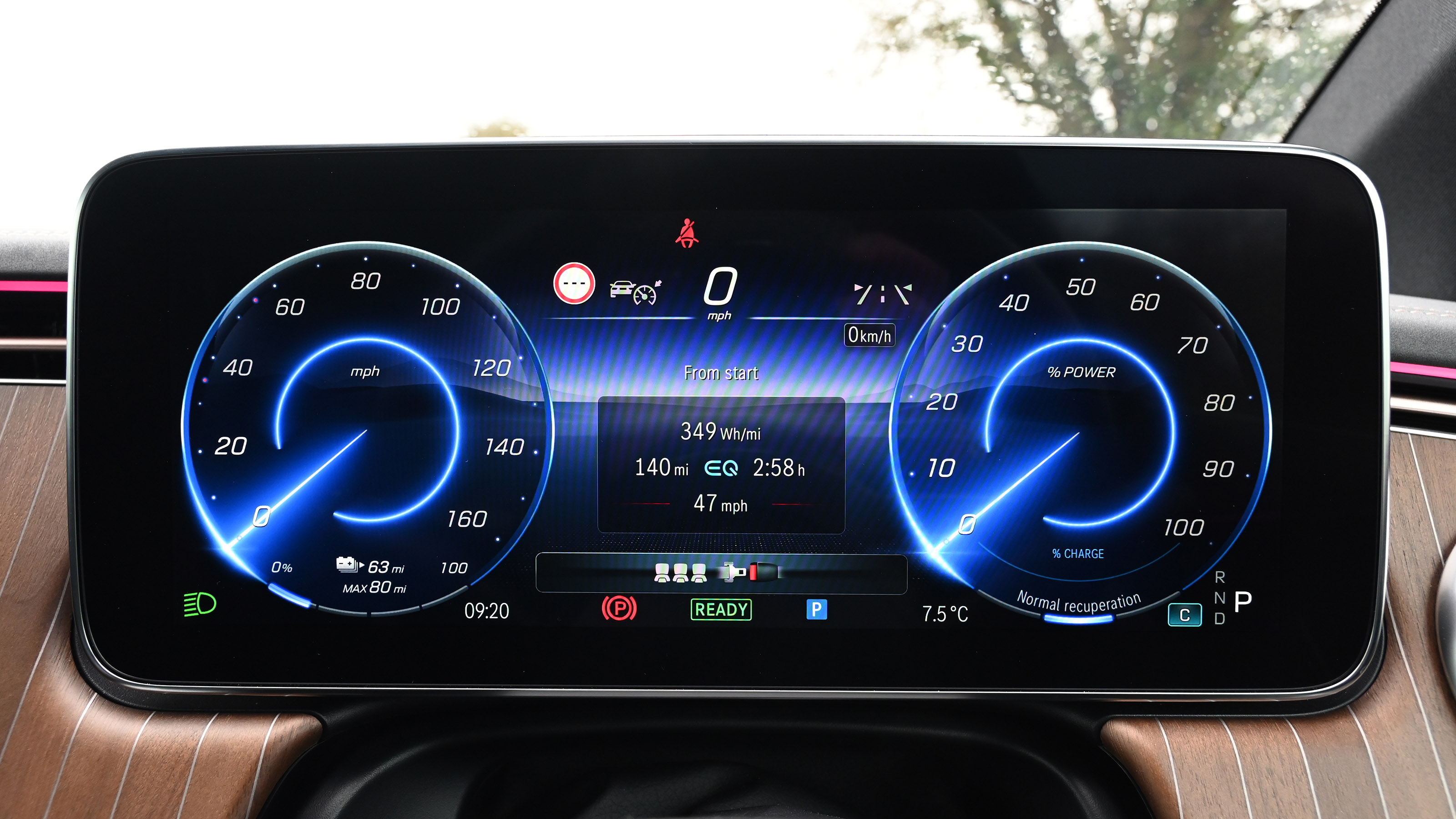 Mercedes EQE - dials