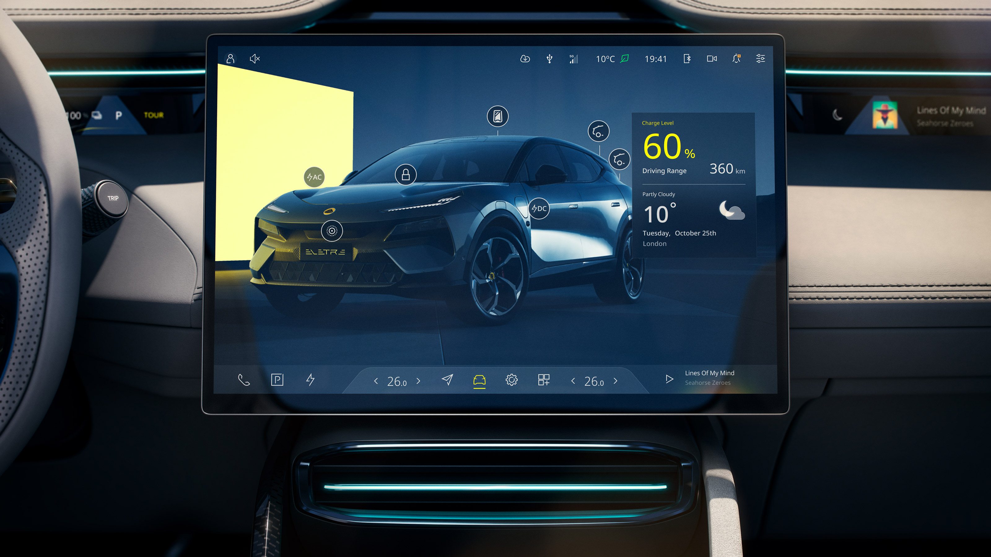 Lotus Eletre - touchscreen