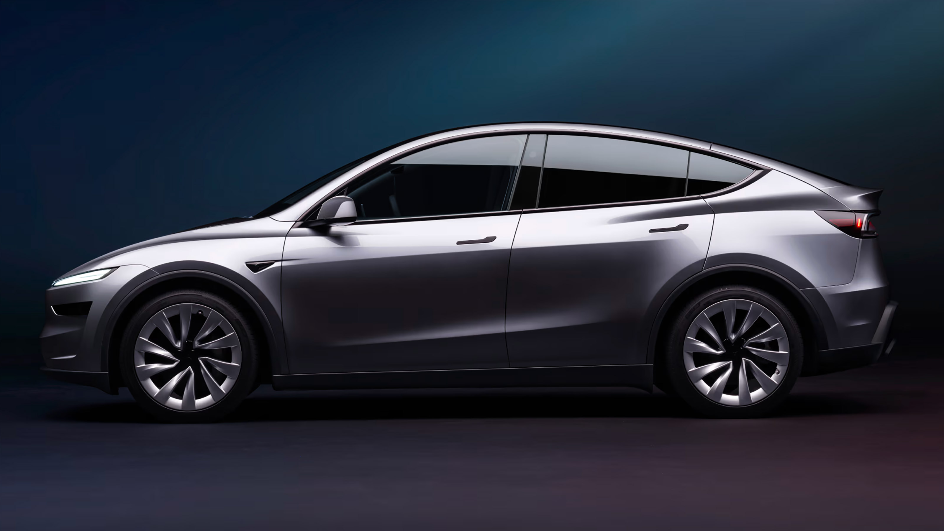 Tesla Model Y facelift 2025 - studio side profile