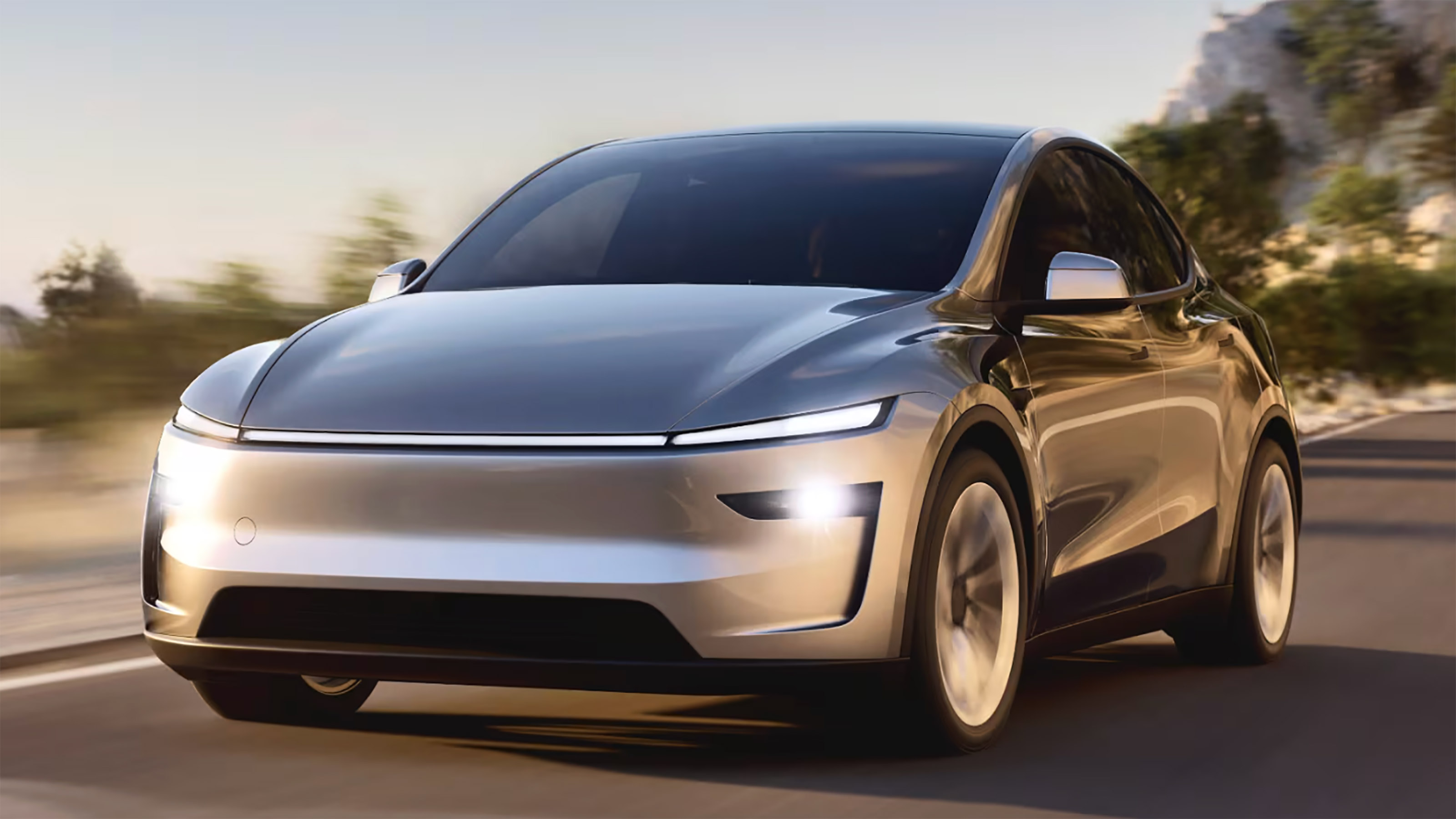 Tesla Model Y facelift 2025 - dynamic front 3/4