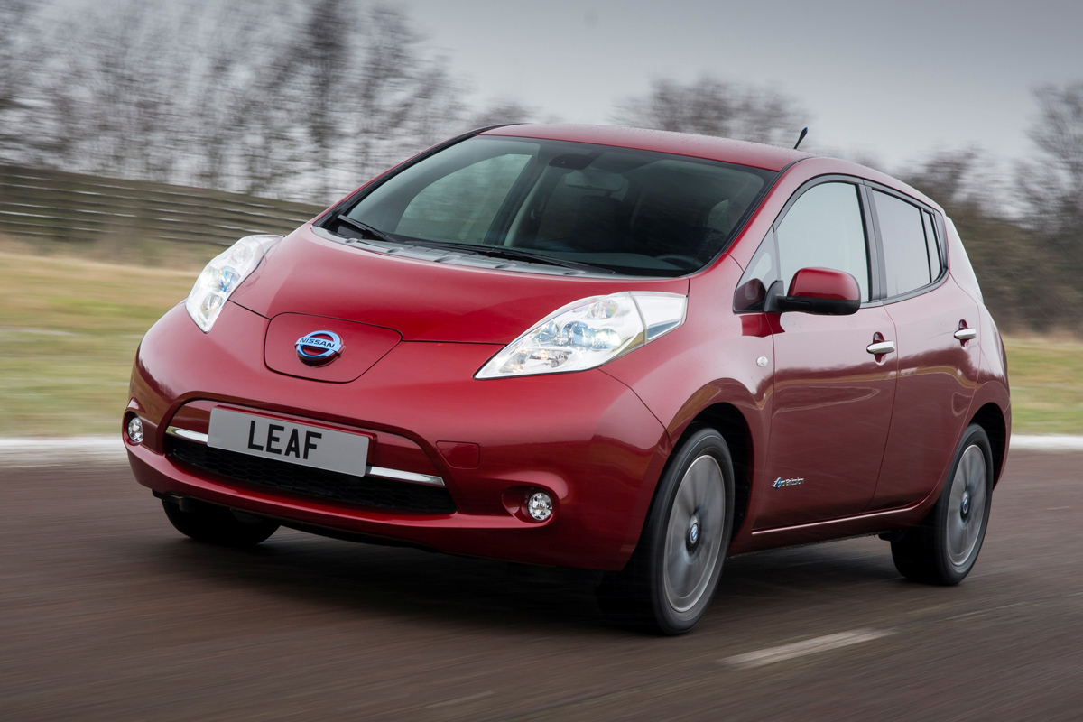Nissan Leaf driving