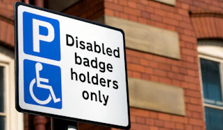 disabled parking space sign