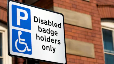 disabled parking space sign