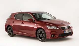 Lexus CT 200h in red