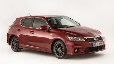 Lexus CT 200h in red