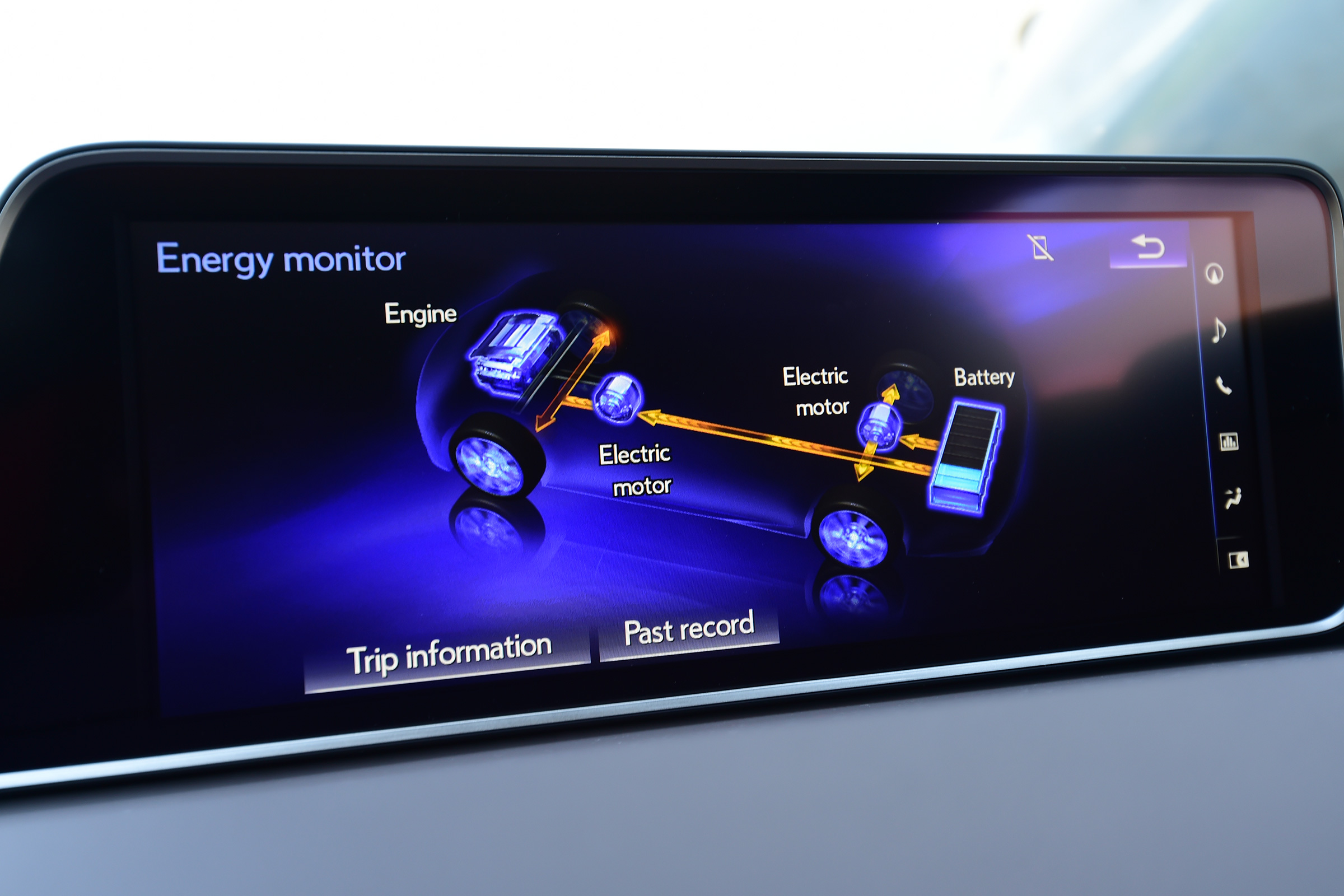 Lexus hybrid system screen