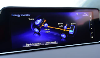 Lexus hybrid system screen