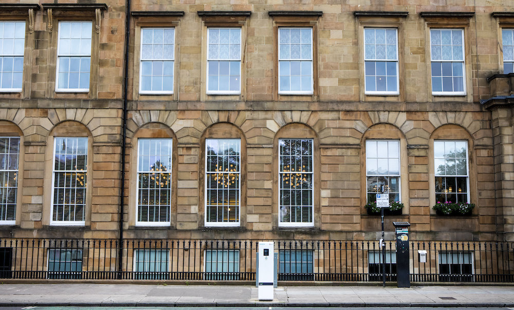 H+K are collaborating with Go Ultra Low, the joint industry and government campaign to promote the uptake of electric cars, pictured at Blythswood Square, Glasgow, G2 4AD. June 18 2019
