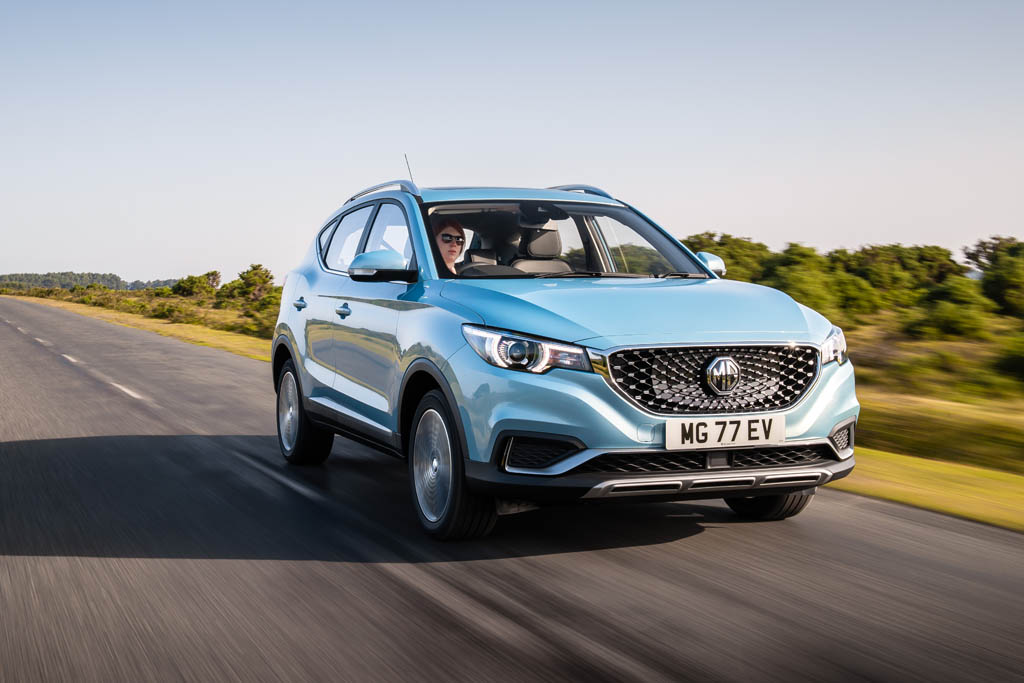 MG ZS EV driving