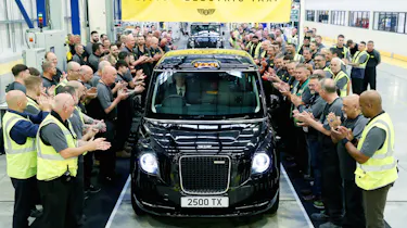 LEVC 25,000TH ELECTRIC TAXI Pictures by Adam Fradgley Pictured on the production line at the LEVC factory in Coventry is the 25,000th Electric Taxi coming off the production line.