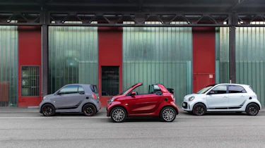 Die neue Generation: smart EQ fortwo coupé, smart EQ fortwo cabrio und smart EQ forfour / smart zeigt auf der IAA 2019 in Frankfurt seine optisch und digital komplett überarbeiteten fortwo- u