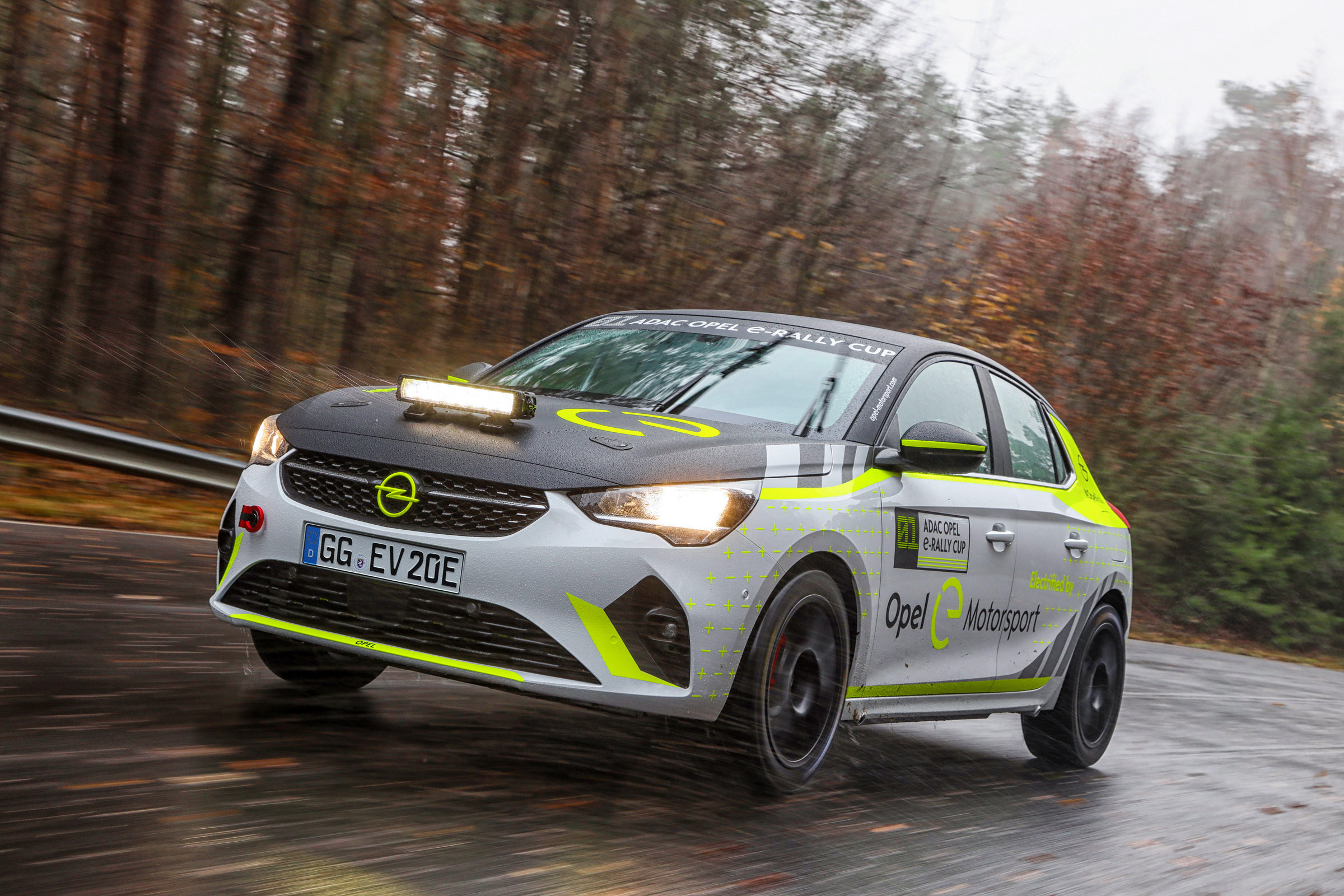 Opel Corsa-e Rallye, Testfahrten in Dudenhofen (Dez. 2019)