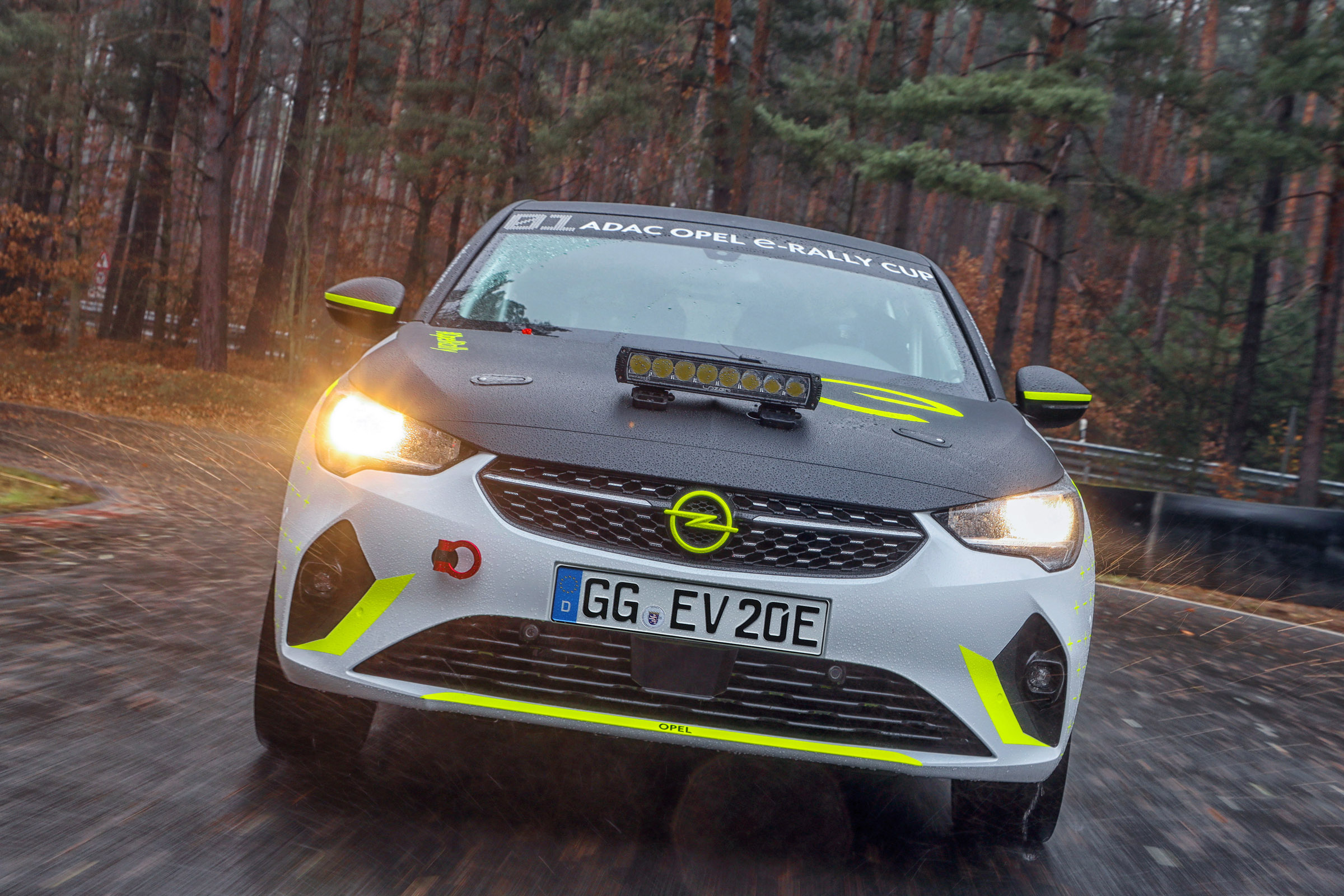 Opel Corsa-e Rallye, Testfahrten in Dudenhofen (Dez. 2019)