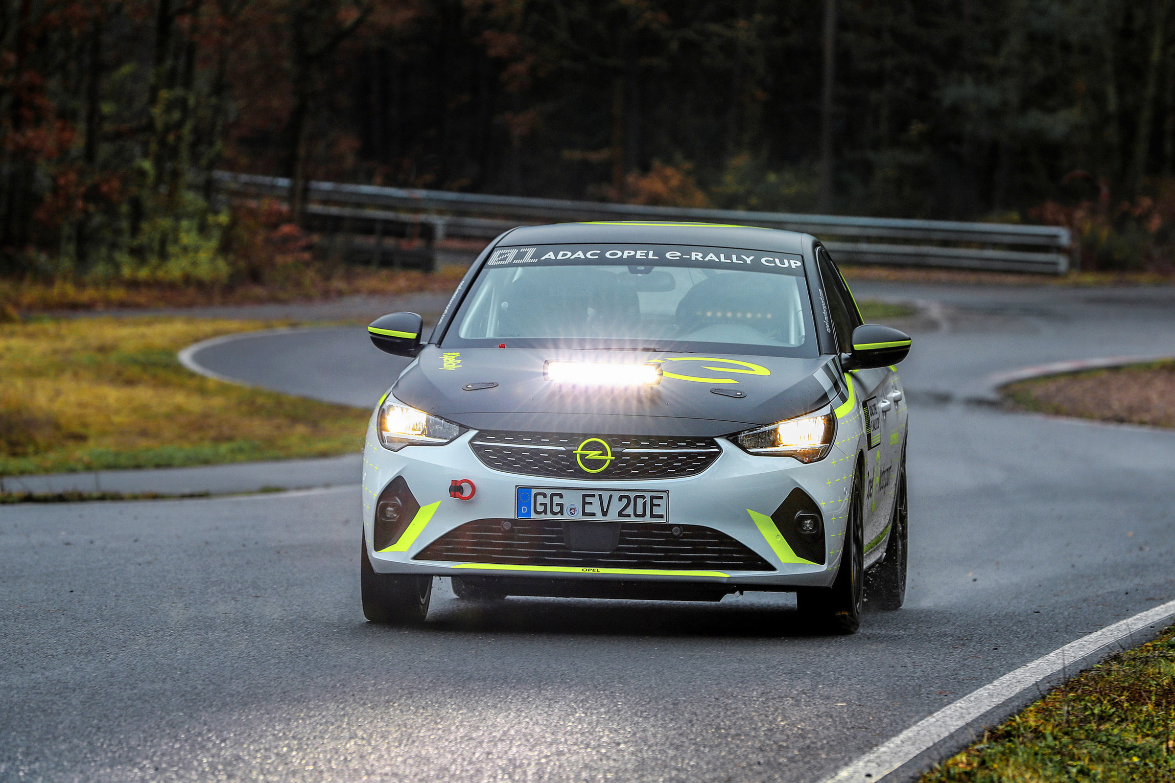 Opel Corsa-e Rallye, Testfahrten in Dudenhofen (Dez. 2019)