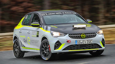 Opel Corsa-e Rallye, Testfahrten in Dudenhofen (Dez. 2019)