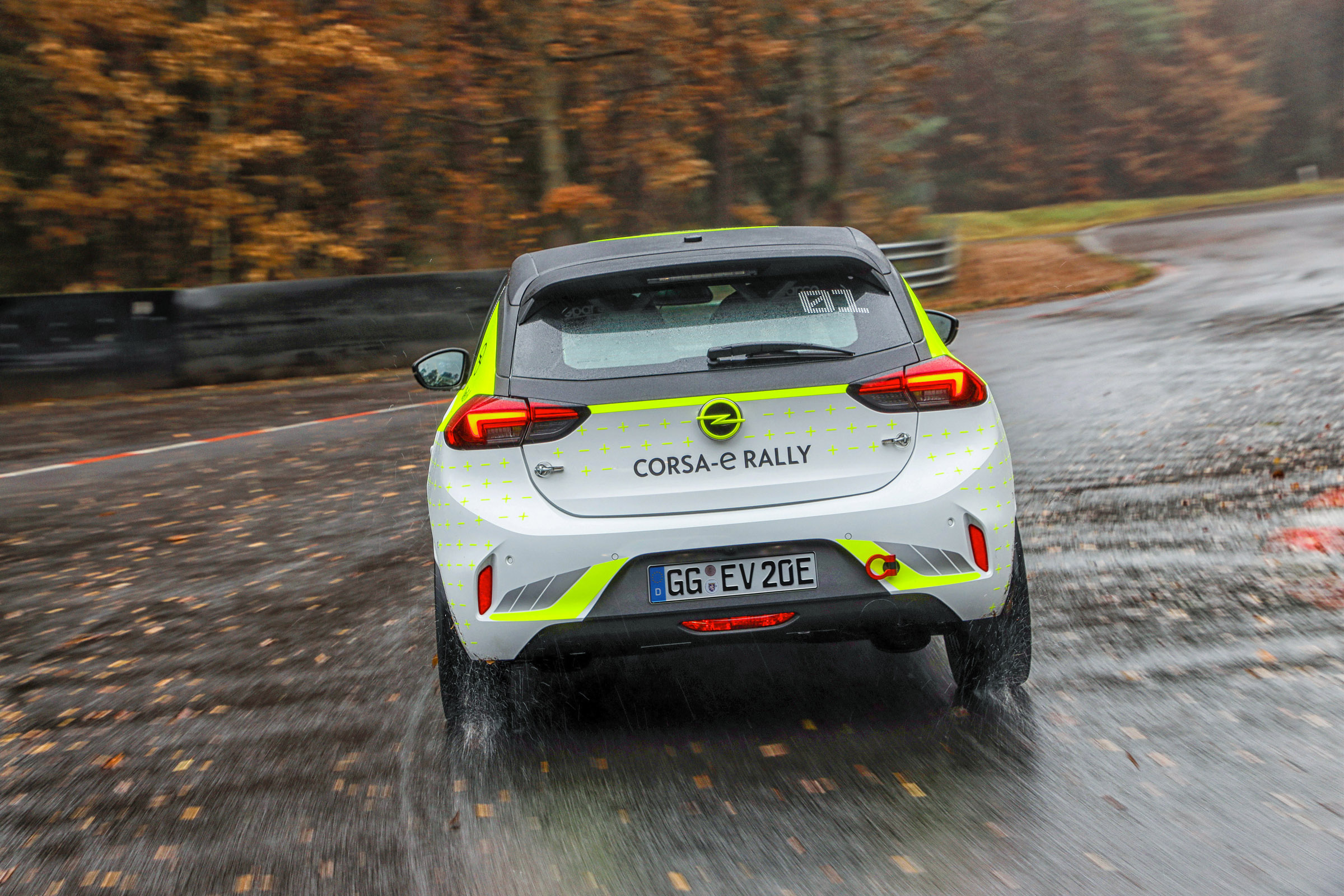 Opel Corsa-e Rallye, Testfahrten in Dudenhofen (Dez. 2019)