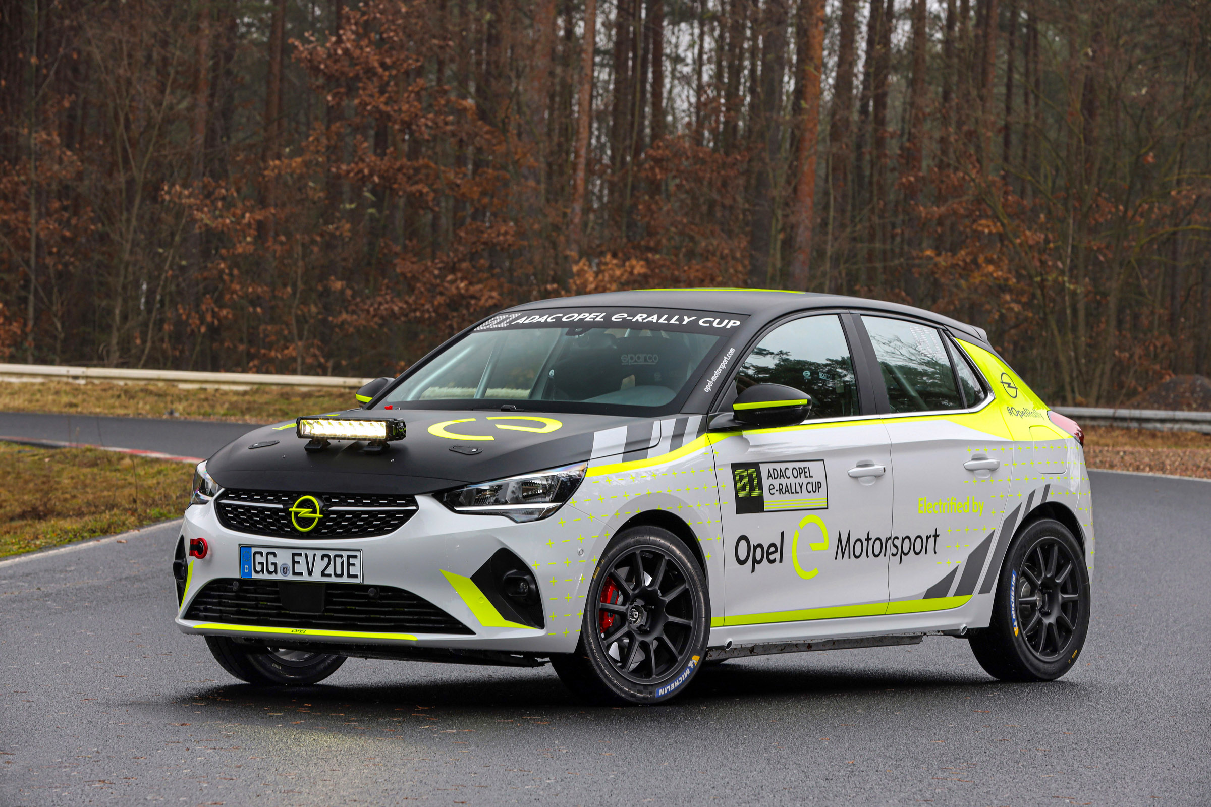 Opel Corsa-e Rallye, Testfahrten in Dudenhofen (Dez. 2019)