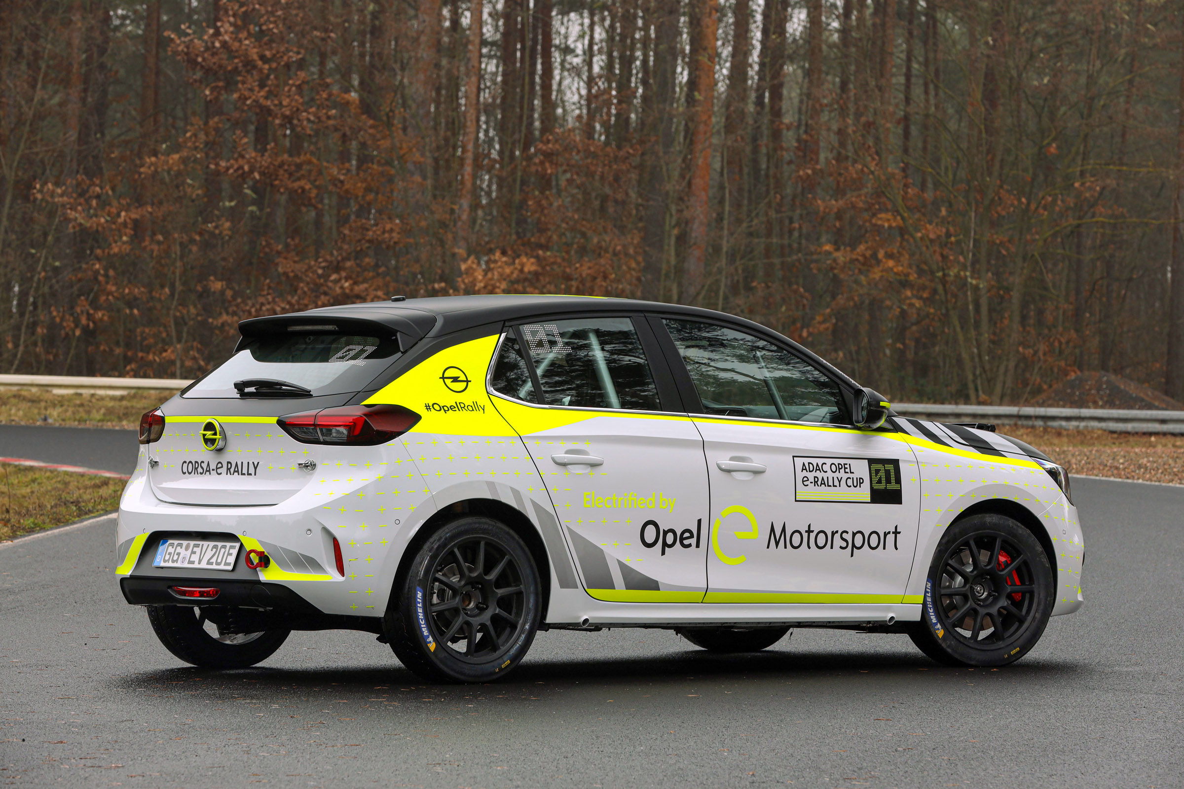 Opel Corsa-e Rallye, Testfahrten in Dudenhofen (Dez. 2019)
