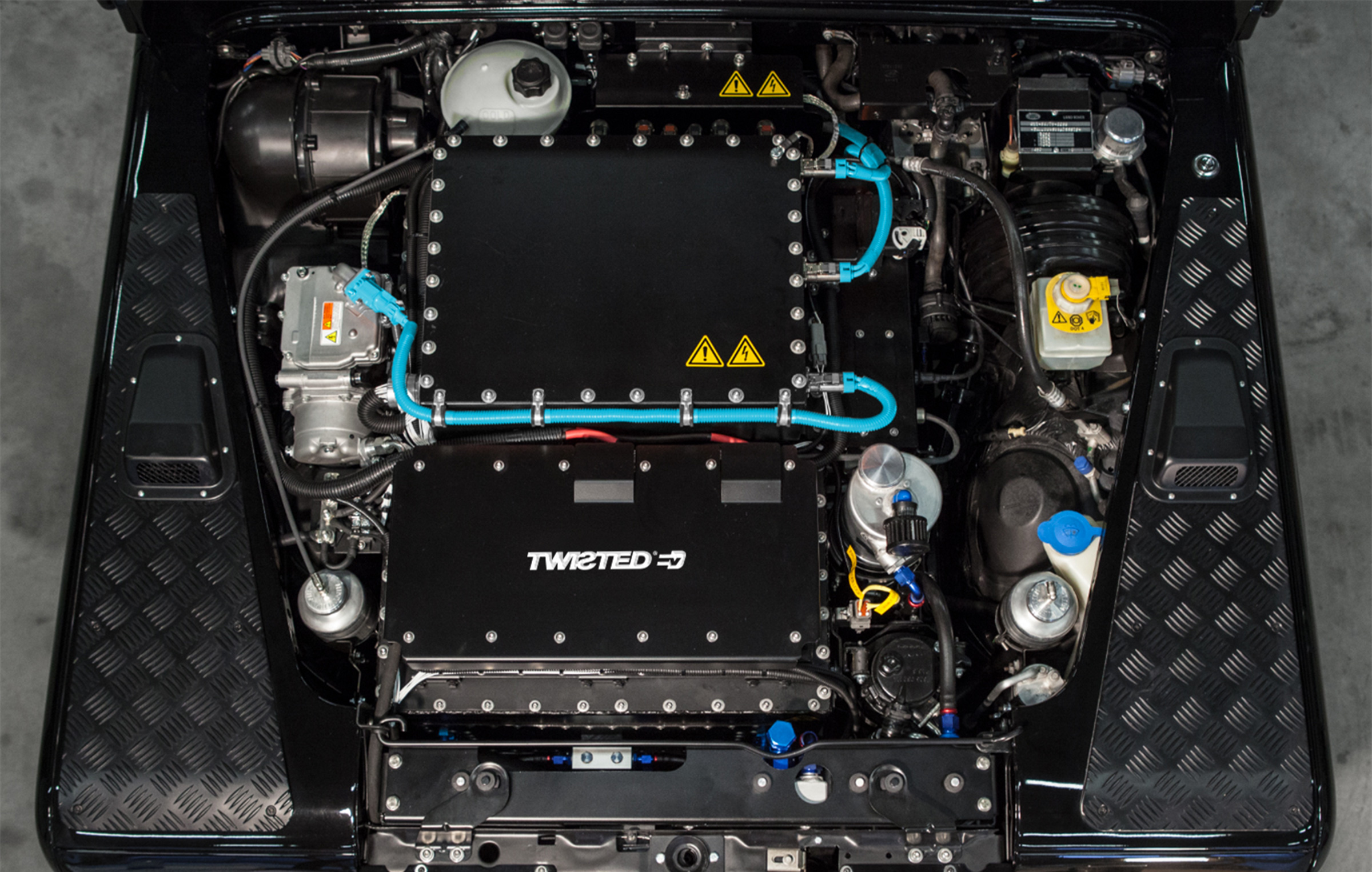 Twisted electric Land Rover Defender conversion pictures