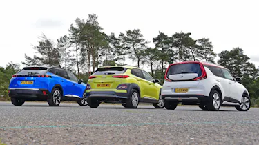 Peugeot e-2008 vs Hyundai Kona Electric vs Kia Soul EV
