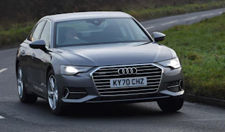 Audi A6 TFSI e - cornering