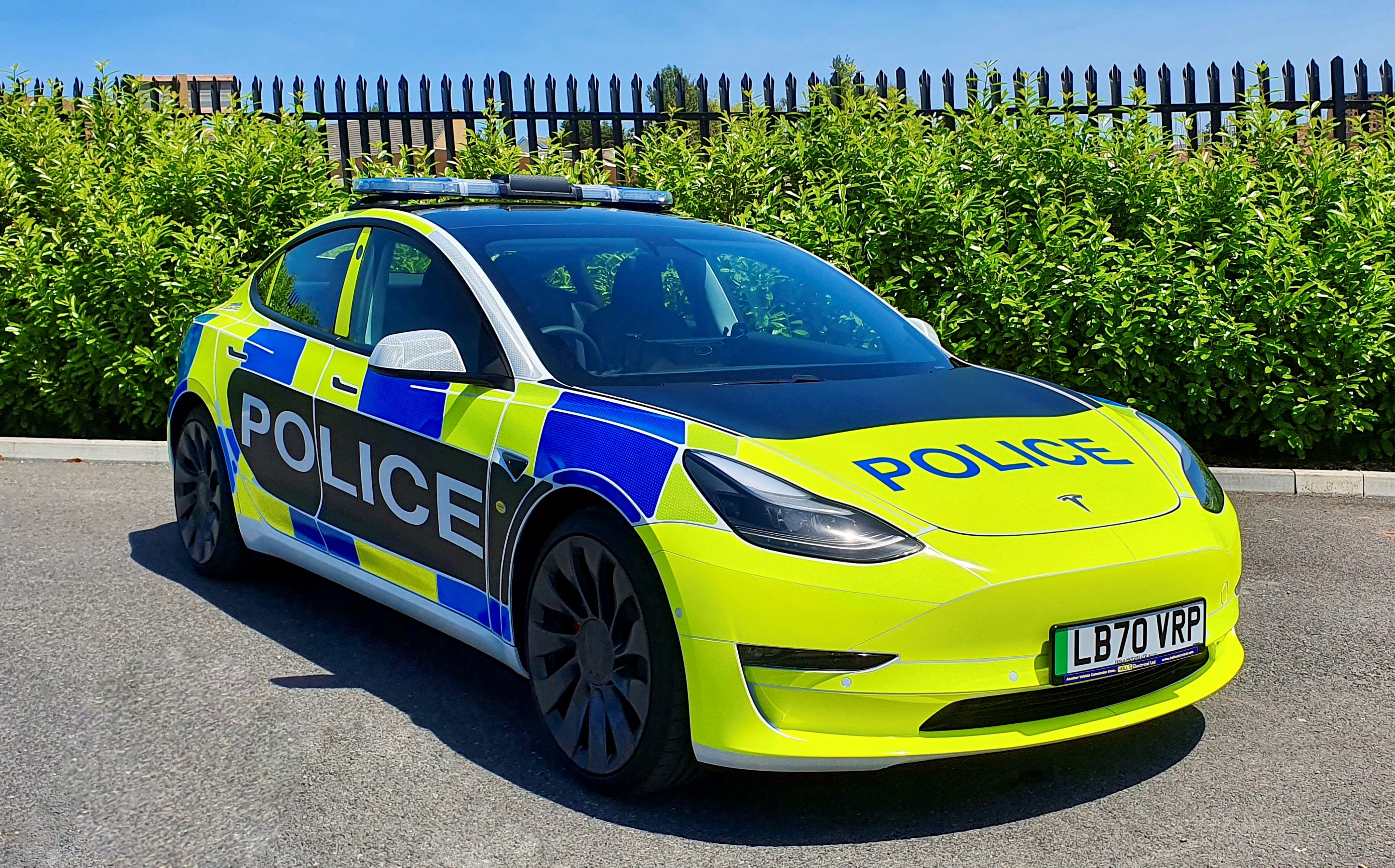 Tesla Model 3 police car