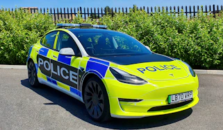 Tesla Model 3 police car