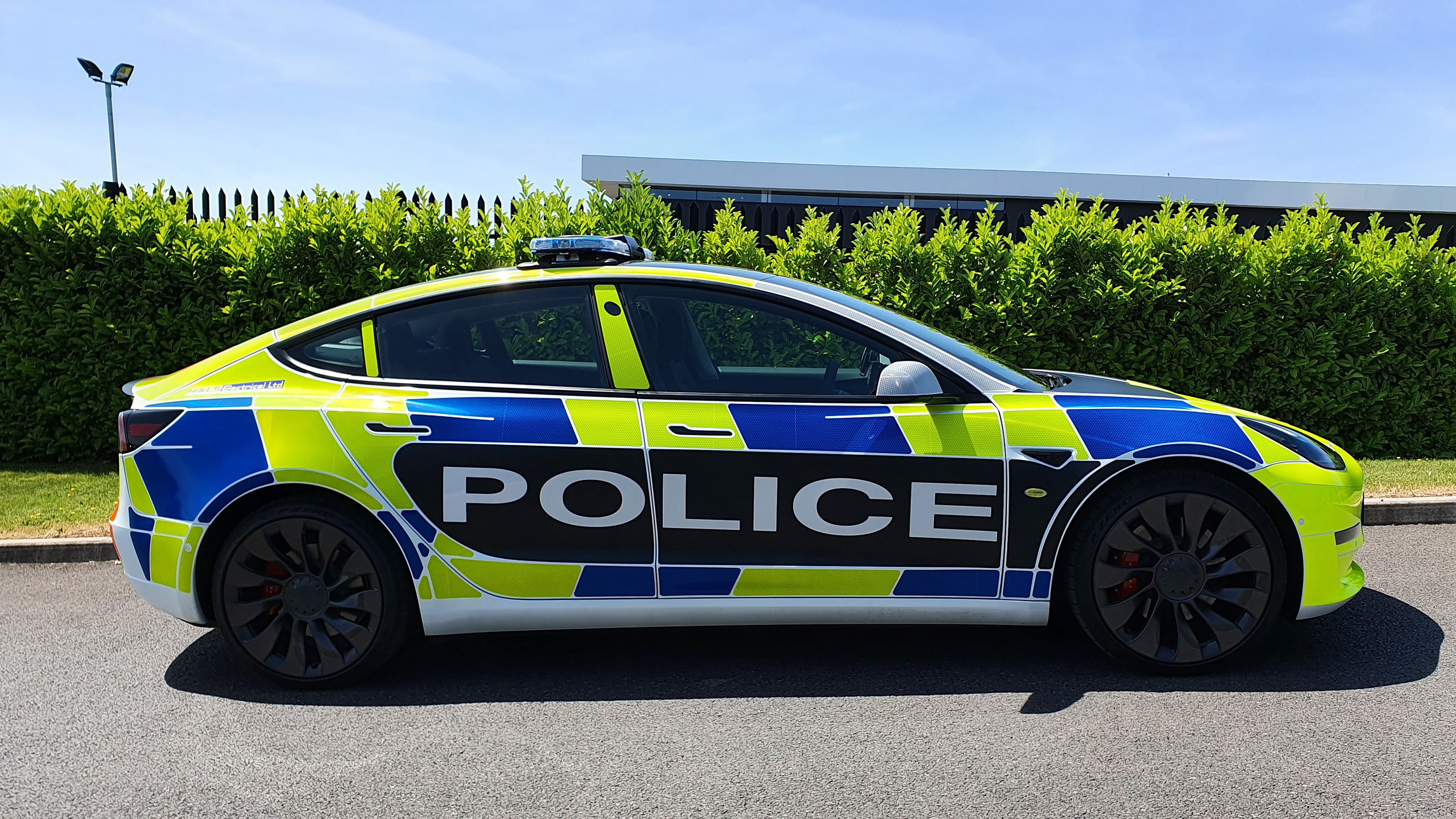 Tesla Model 3 police car