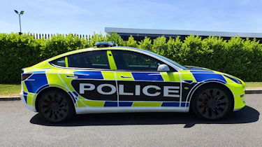 Tesla Model 3 police car