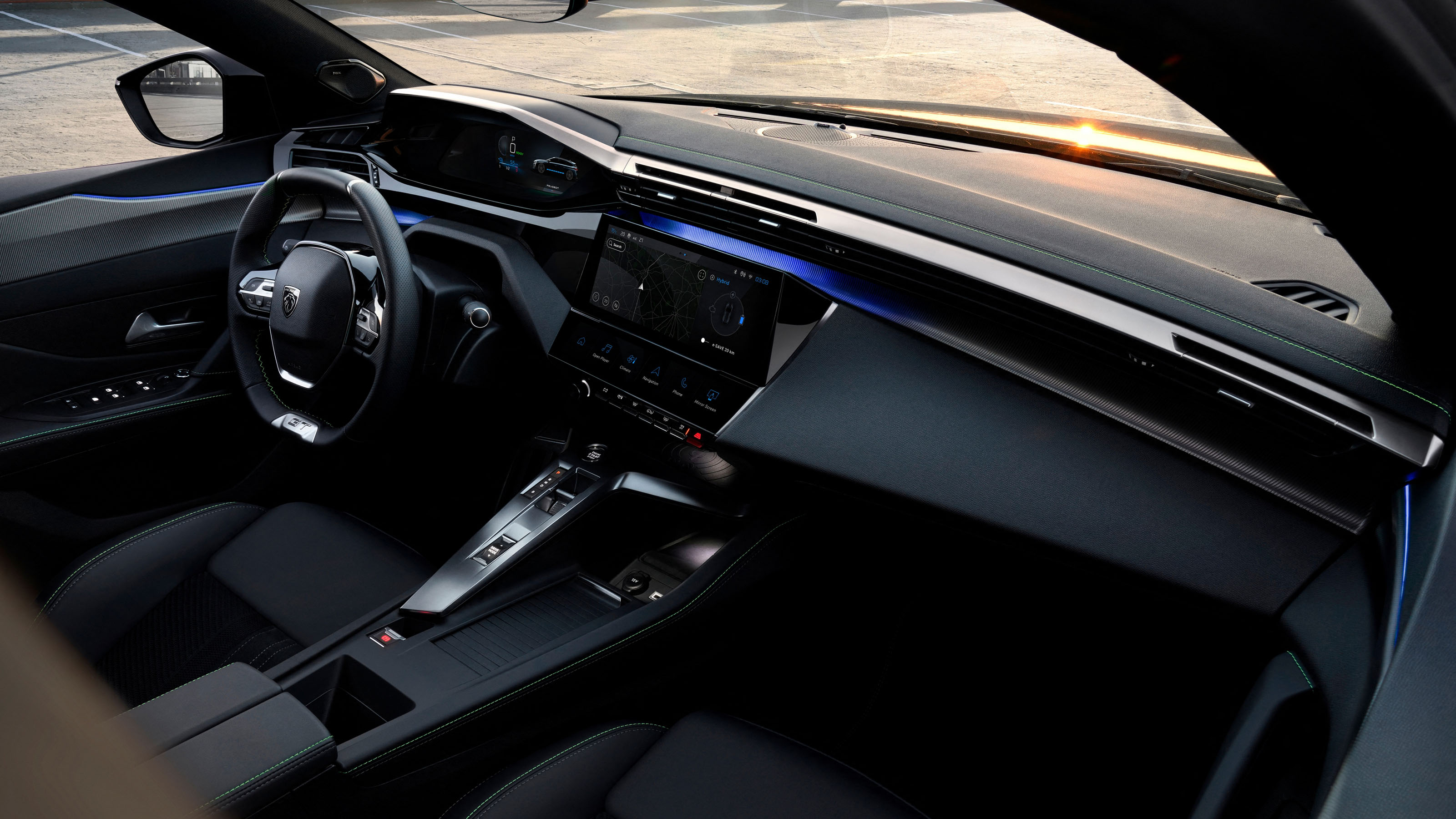 New 2022 Peugeot 308 SW plug-in hybrid estate interior
