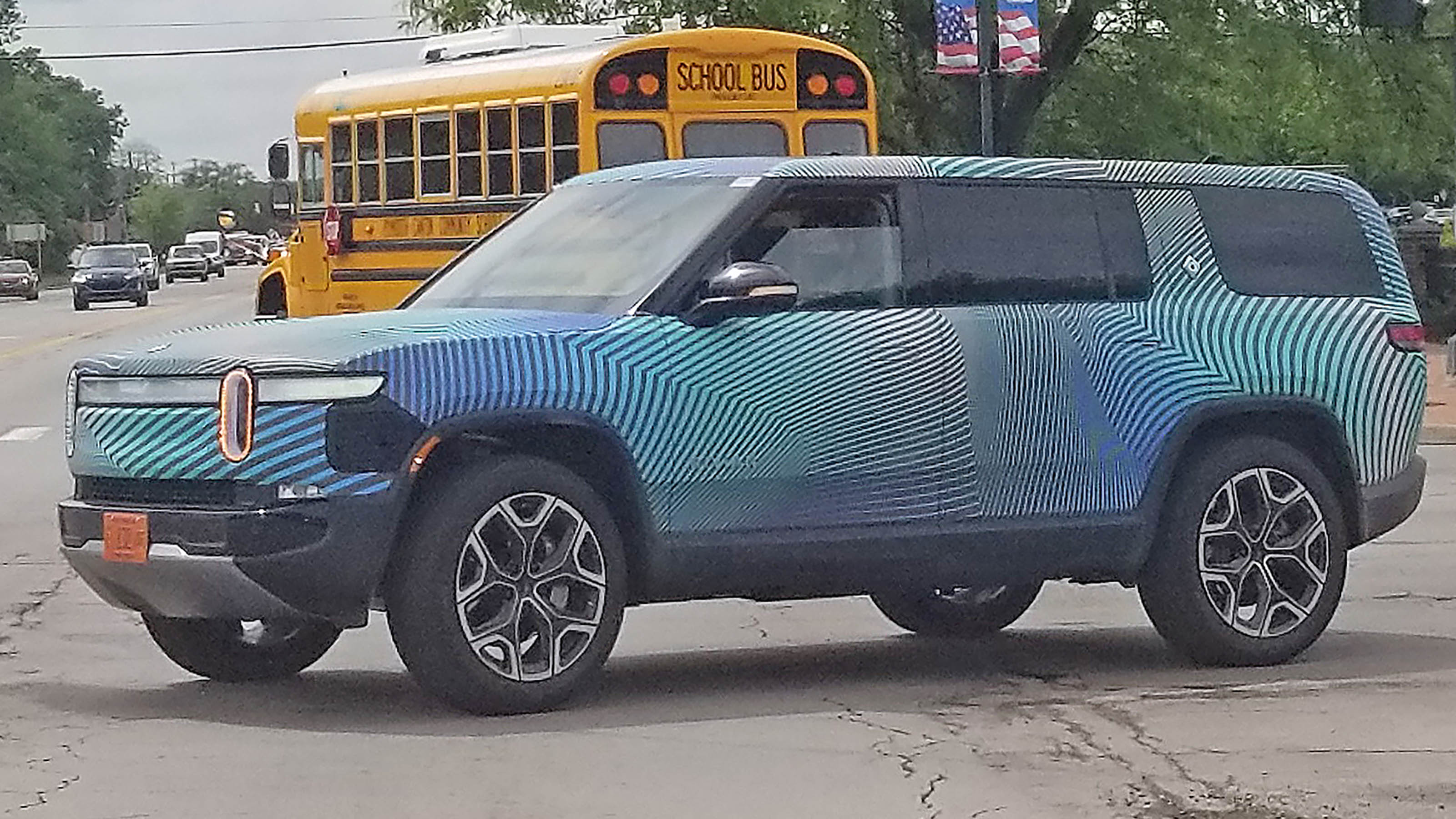 Rivian R1S spy shot
