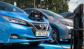Nissan Leaf charging