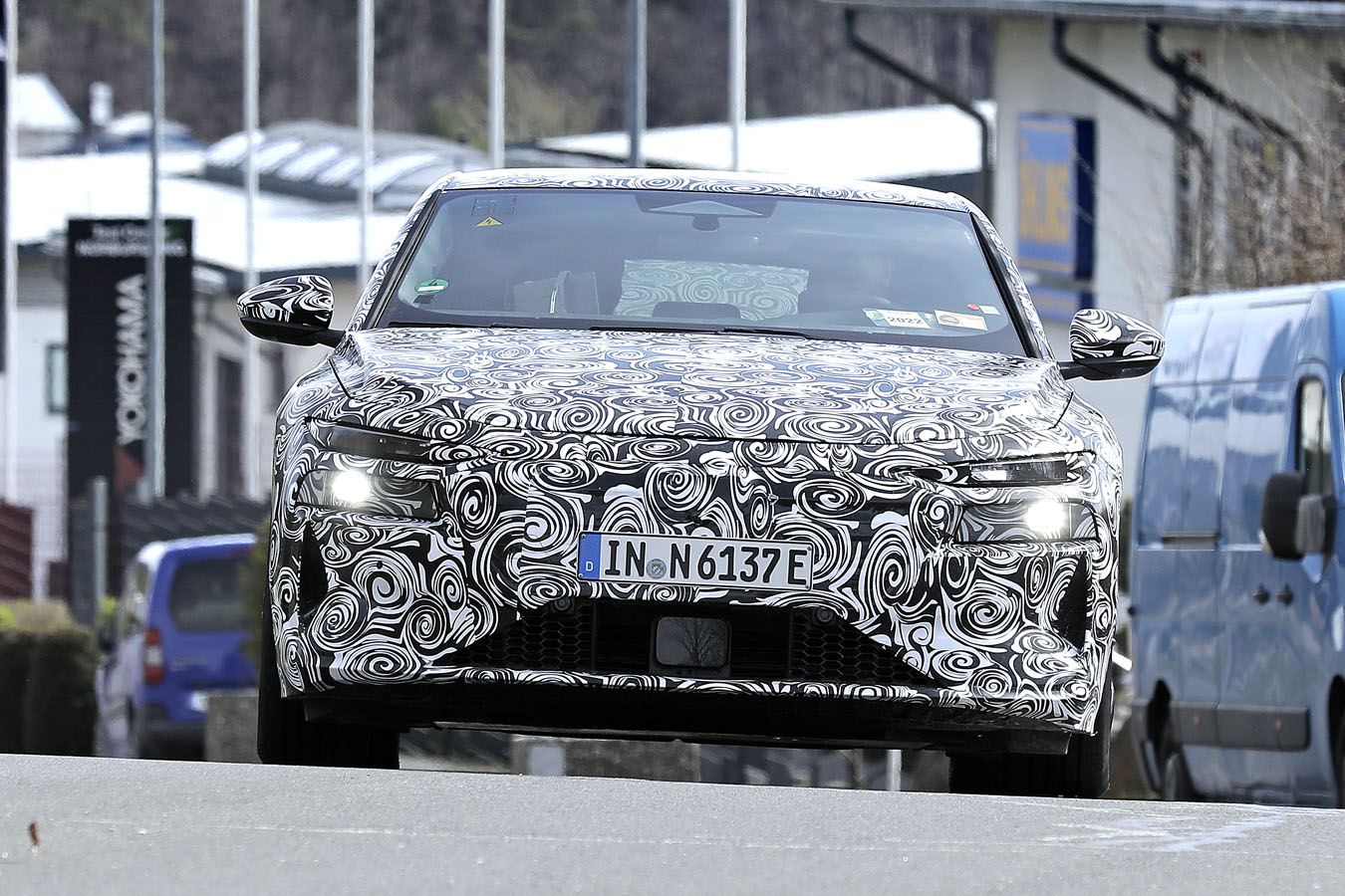 Audi A6 e-tron spy shots