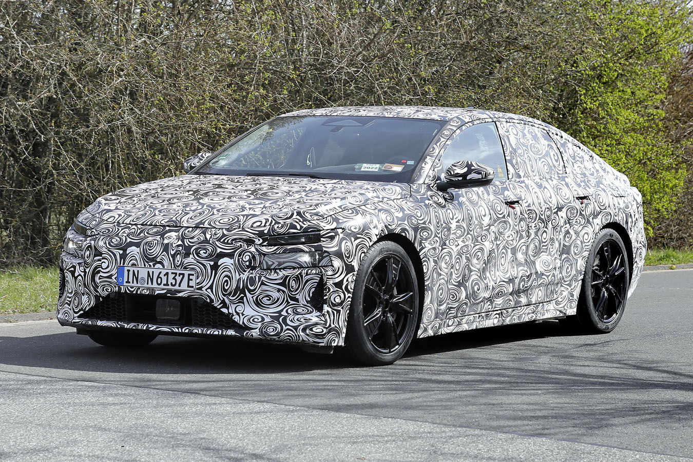 Audi A6 e-tron spy shots