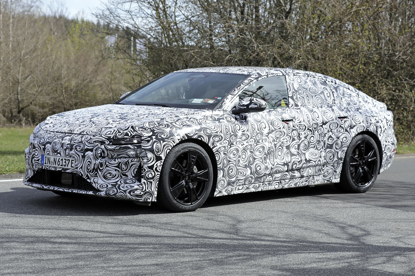 Audi A6 e-tron spy shots