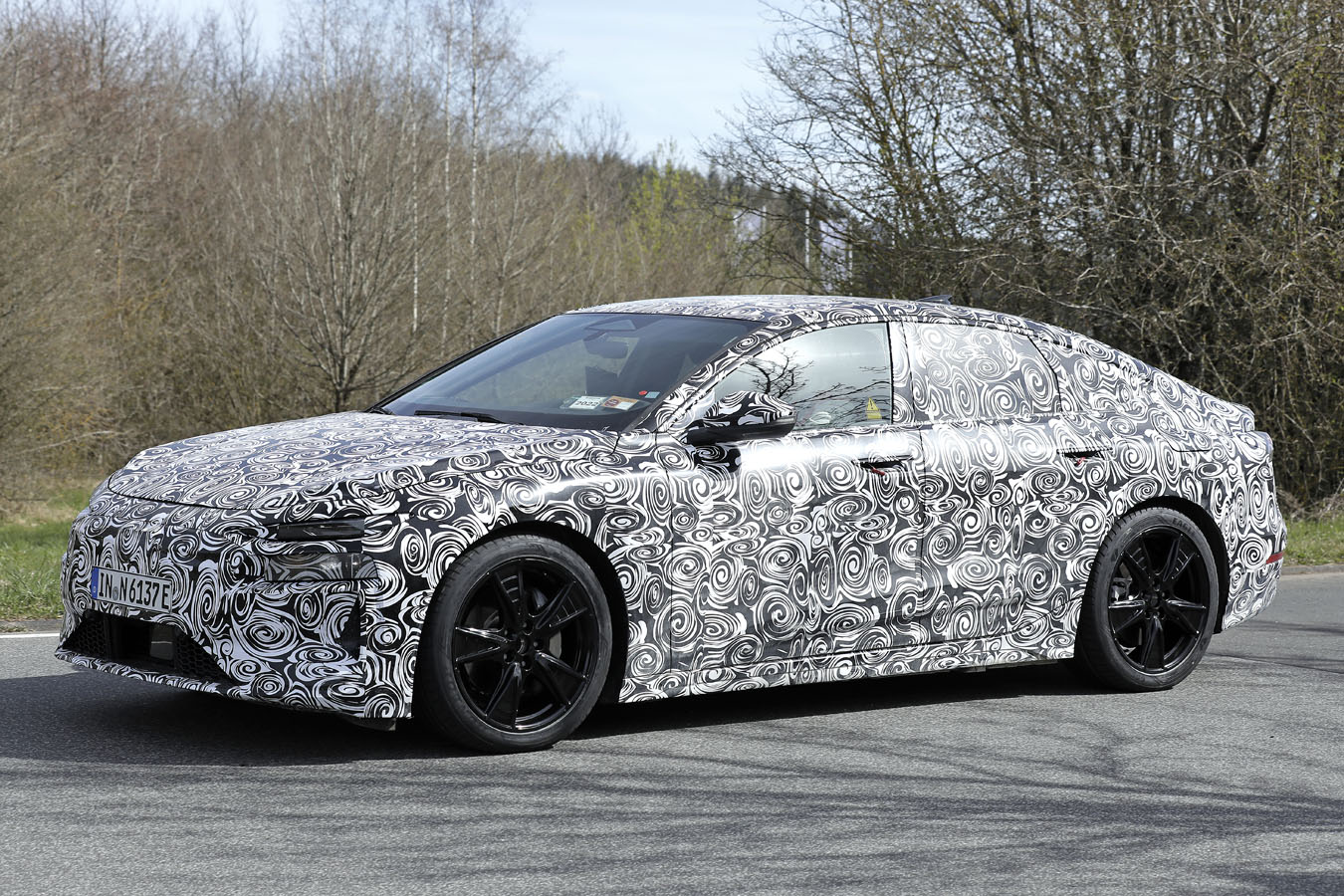 Audi A6 e-tron spy shots