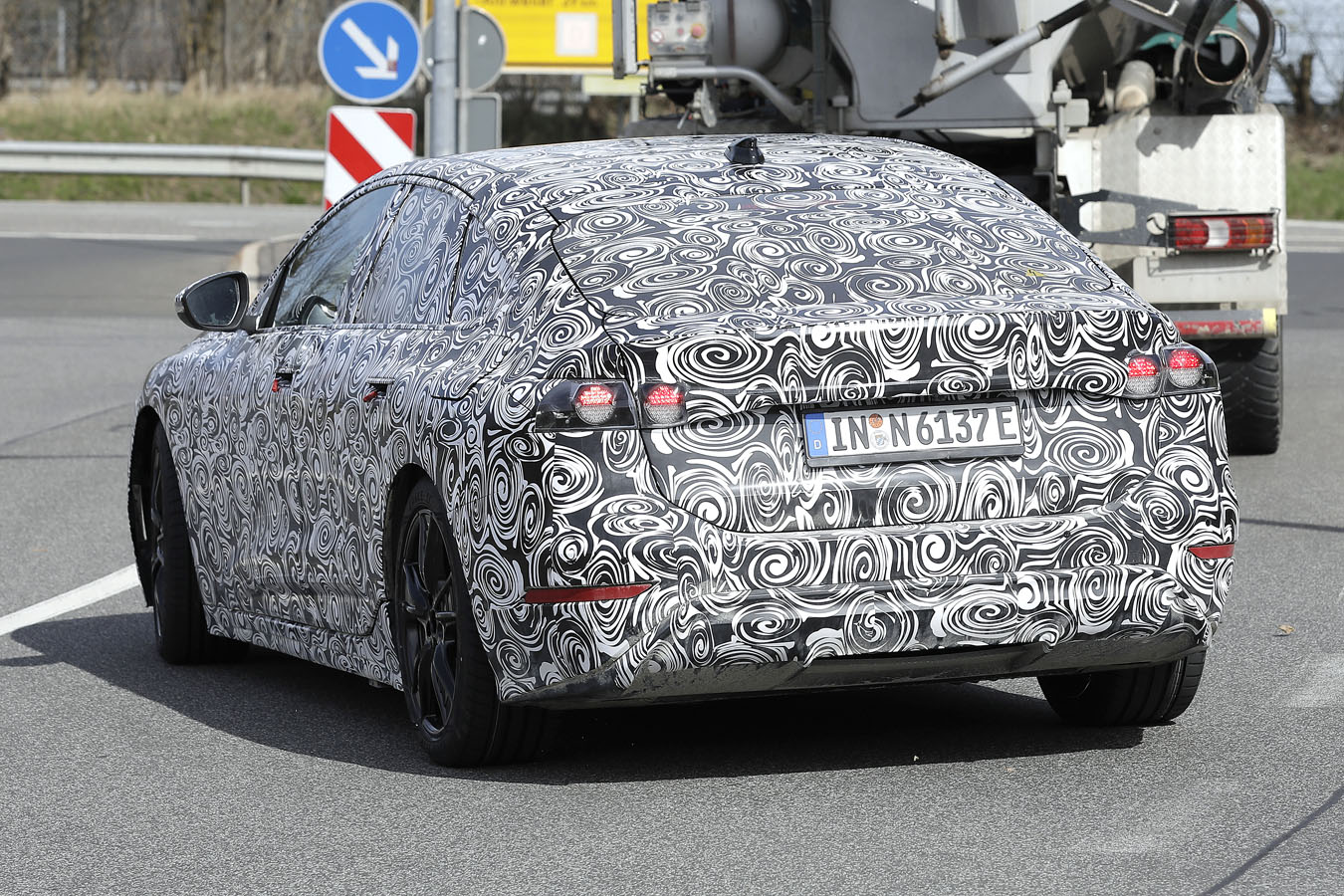 Audi A6 e-tron spy shots