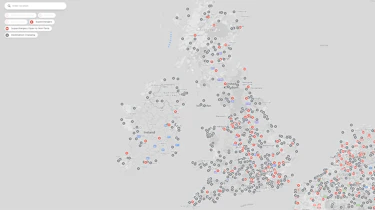 Tesla Supercharger map