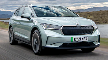Skoda Enyaq iV UK drive exterior