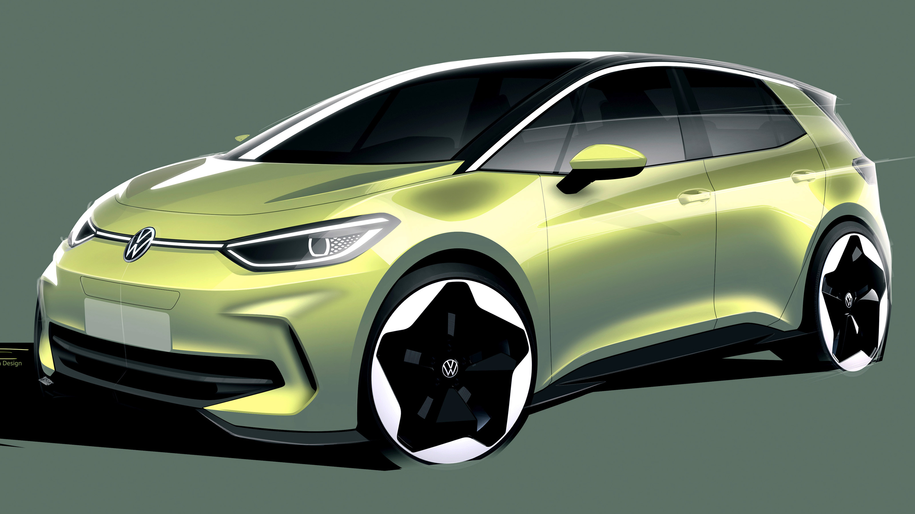 Volkswagen ID.3 facelift sketch