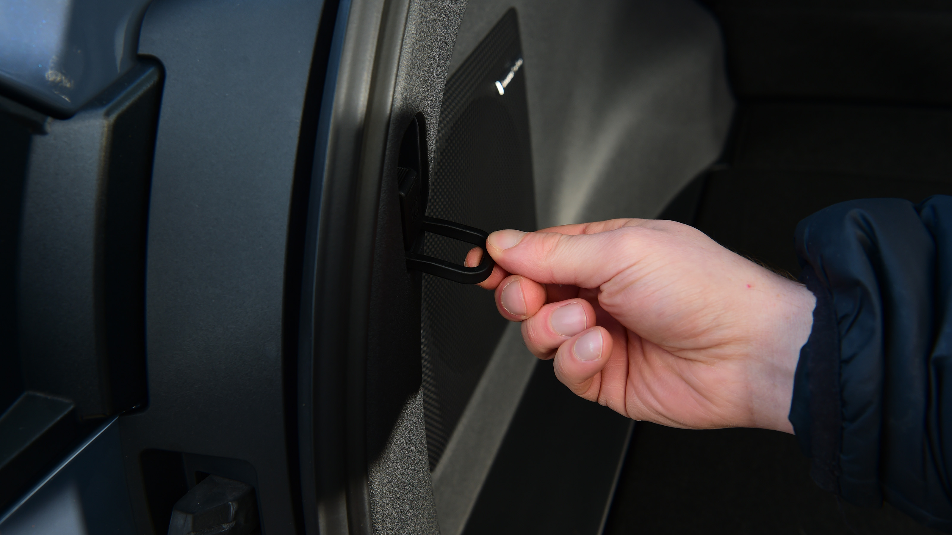 Subaru Solterra luggage hooks