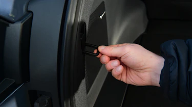 Subaru Solterra luggage hooks