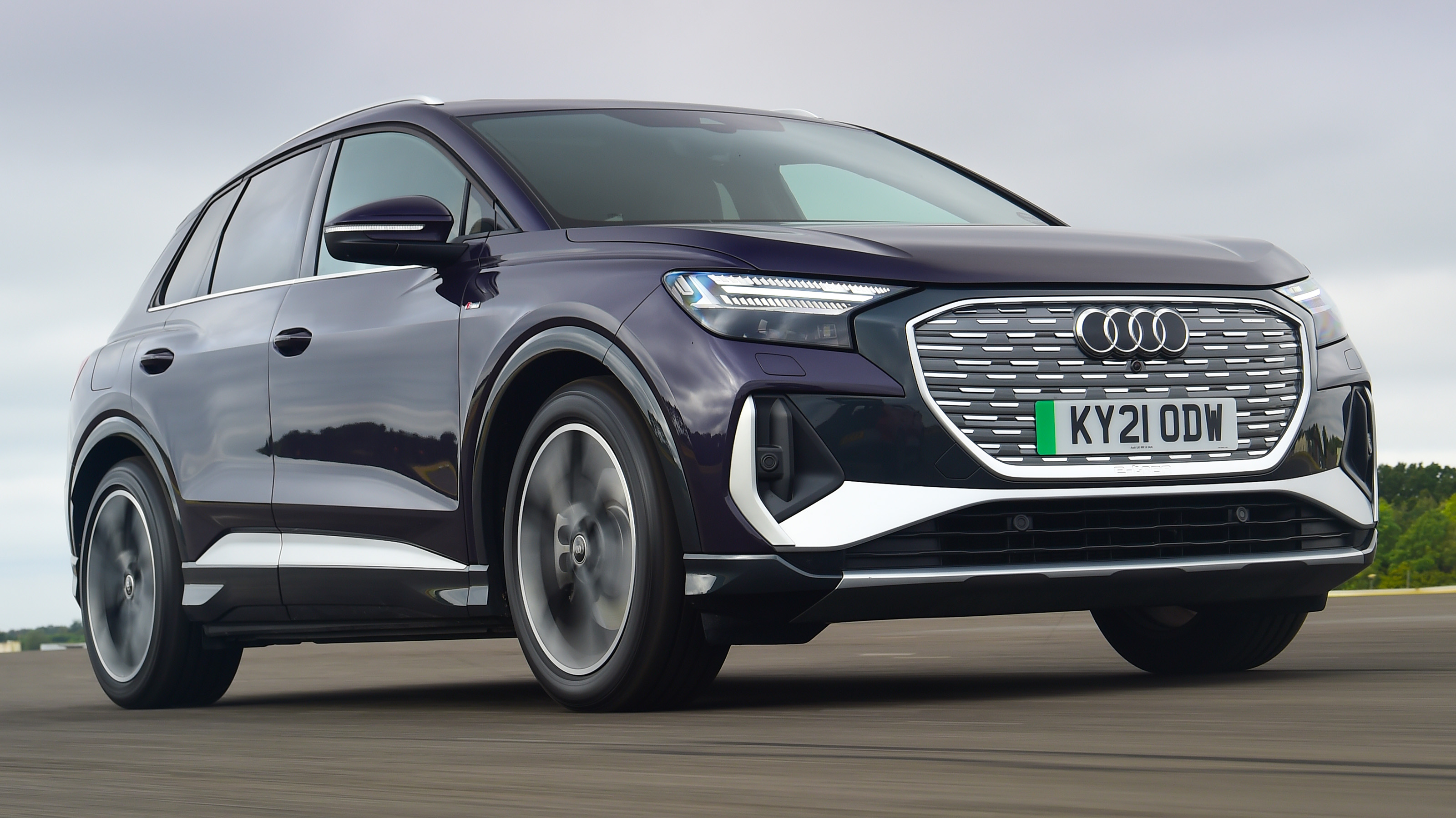 Audi Q4 50 e-tron quattro driving