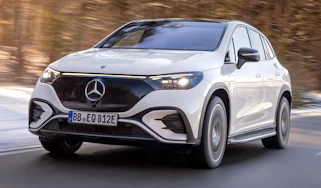 Mercedes EQE SUV passenger ride