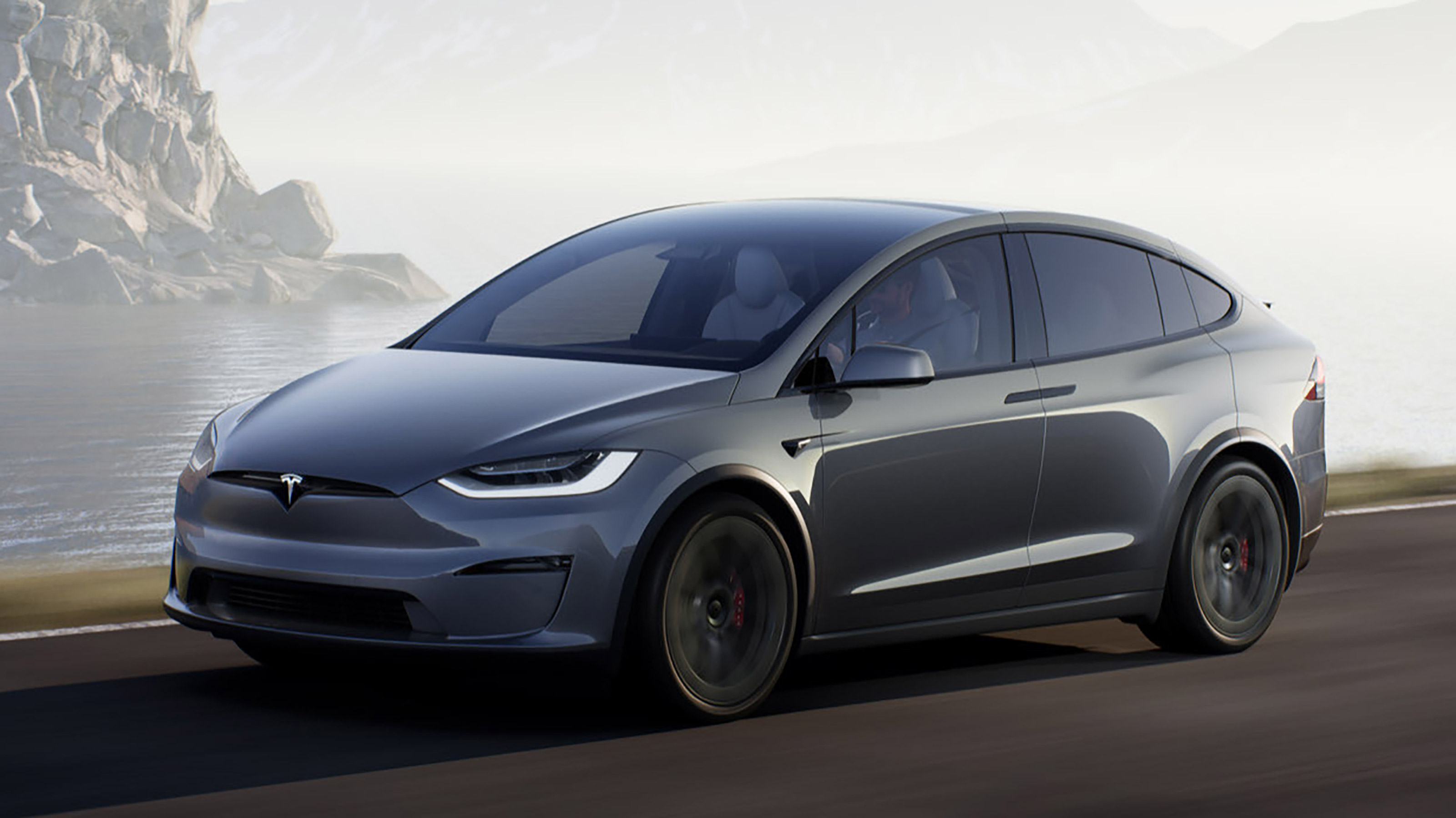Tesla Model X Plaid - front dynamic 2