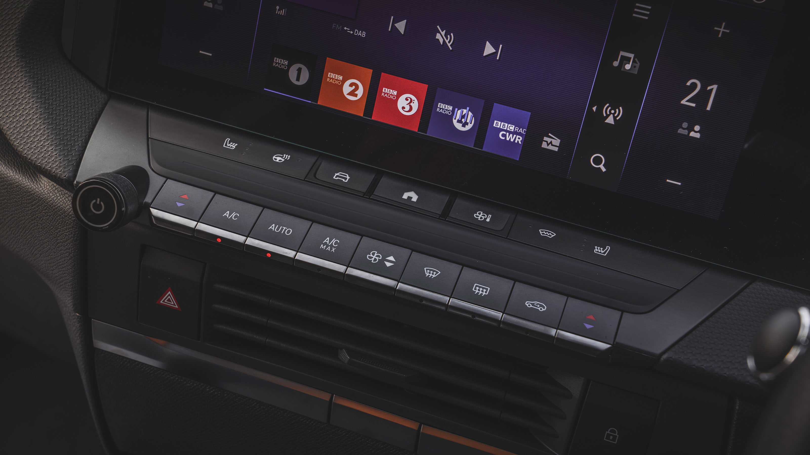 Vauxhall Astra Electric - climate controls